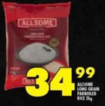 Shoprite ALLSOME LONG GRAIN PARBOILED RICE 2kg offer