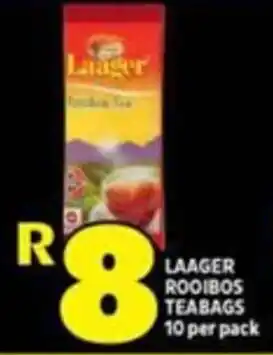 Shoprite LAAGER ROOIBOS TEABAGS 10 per pack offer