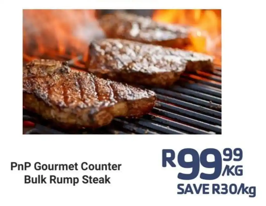 Pnp Gourmet Counter Bulk Rump Steak Offer At Pick N Pay