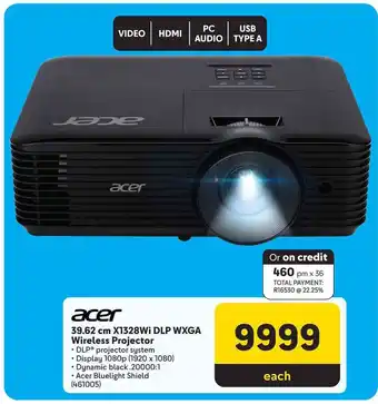 Makro Acer 39.62 cm X1328Wi DLP WXGA Wireless Projector offer