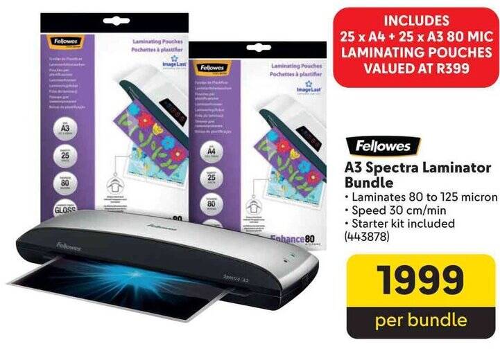 A3 Spectra Laminator Bundle offer at Makro