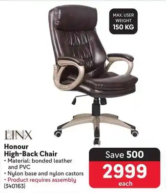 Makro Honour High-Back Chair offer