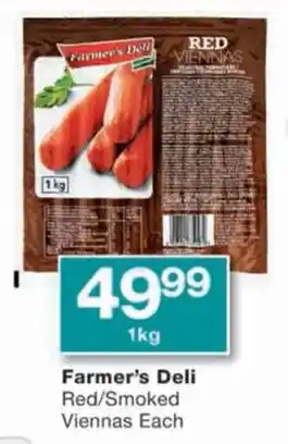 Checkers Farmer's Deli Red/Smoked Viennas Each offer