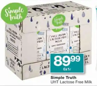 Checkers Simple Truth UHT Lactose Free Milk offer