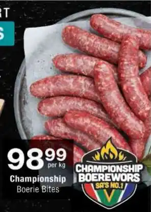 Checkers Championship Boerie Bites offer