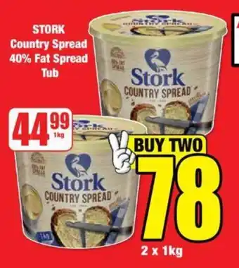 Boxer STORK Country Spread 40% Fat Spread Tub offer