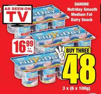 Boxer DANONE Nutriday Smooth Medium Fat Dairy Snack offer