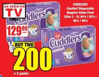 Boxer CUDDLERS Comfort Disposable Nappies Value Pack offer