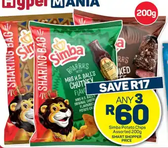 Pick n Pay Hypermarket Simba Potato Chips Assorted 200g offer