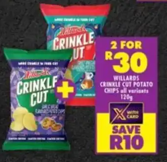 Shoprite WILLARDS CRINKLE CUT POTATO CHIPS offer