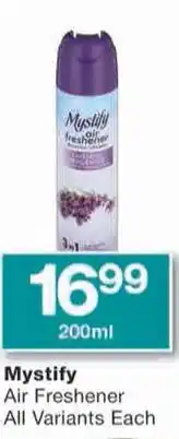 Checkers Mystify Air Freshener All Variants Each offer