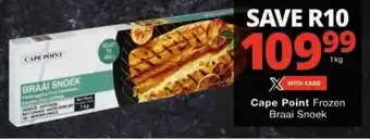 Checkers Cape Point Frozen Braai Snoek offer
