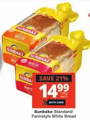 Checkers Sunbake Standard/ Farmstyle White Bread offer