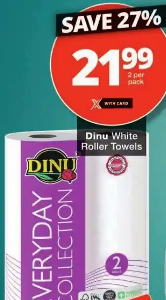 Checkers Dinu White Roller Towels offer