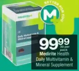 Checkers Medirite Health Daily Multivitamin & Mineral Supplement offer