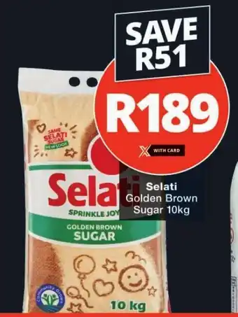 Checkers Selati Golden Brown Sugar 10kg offer