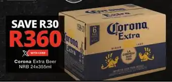 Checkers Corona Extra Beer NRB 24x355ml offer