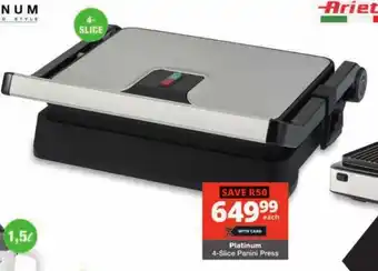 Checkers Platinum 4-Slice Panini Press offer