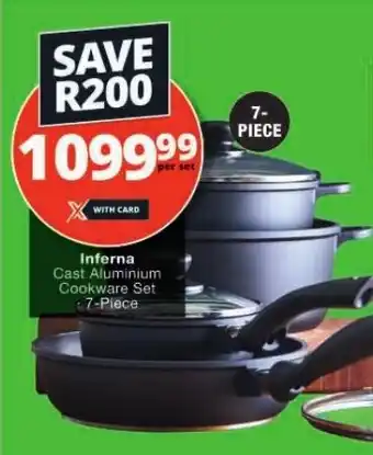 Checkers Inferna Cast Aluminium Cookware Set 7-Piece offer