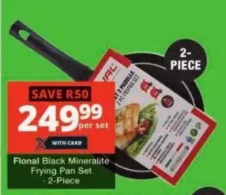 Checkers Fional Black Mineralite Frying Pan Set 2-Piece offer