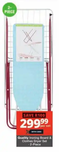 Checkers Quality Ironing Board & Clothes Dryer Set 2-Piece offer