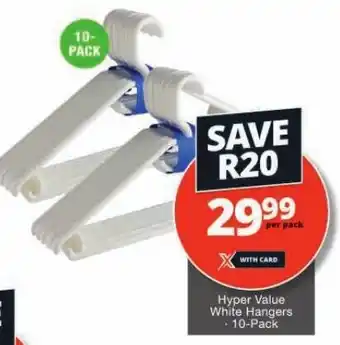 Checkers Hyper Value White Hangers 10-Pack offer