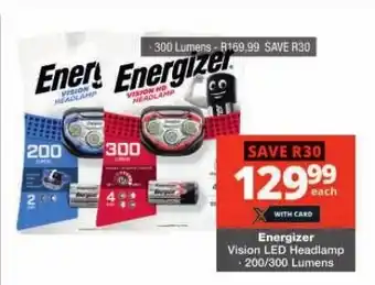Checkers Energizer Vision LED Headlamp offer