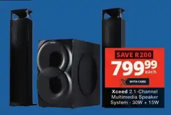 Checkers Xceed 2.1-Channel Multimedia Speaker System 30W + 15W offer