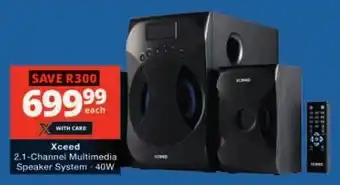 Checkers Xceed 2.1-Channel Multimedia Speaker System 40W offer