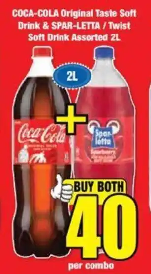 Boxer COCA-COLA Original Taste Soft Drink & SPAR-LETTA/Twist Soft Drink Assorted 2L offer