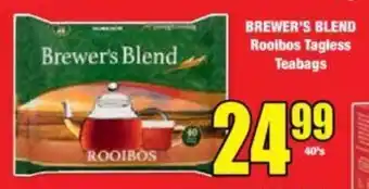 Boxer BREWER'S BLEND Rooibos Tagless Teabags offer