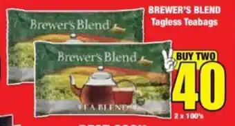 Boxer BREWER'S BLEND Tagless Teabags offer