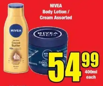 Boxer NIVEA Body Lotion/ Cream Assorted offer