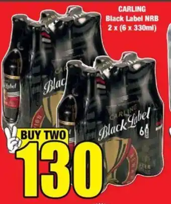 Boxer CARLING Black Label NRB 2 x (6 x 330ml) offer