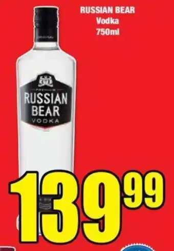 Boxer RUSSIAN BEAR Vodka 750ml offer