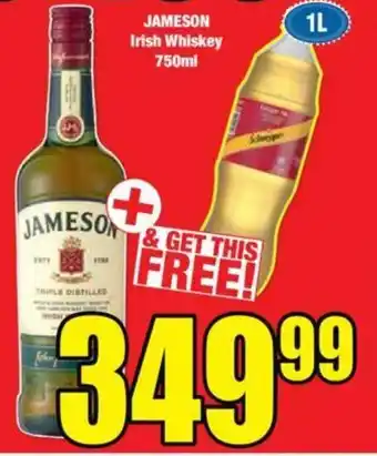 Boxer JAMESON Irish Whiskey 750ml offer
