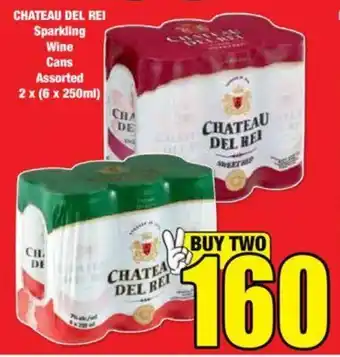 Boxer CHATEAU DEL REI Sparkling Wine Cans Assorted 2x (6x250ml) offer