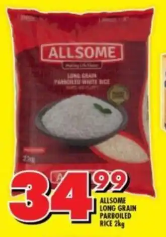 Shoprite ALLSOME LONG GRAIN PARBOILED RICE 2kg offer