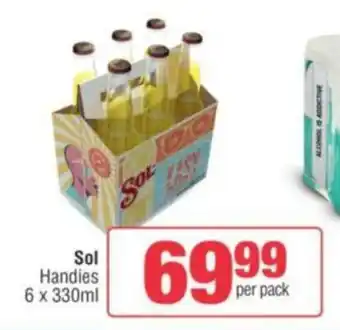 Spar Tops Sol Handies 6x330ml offer