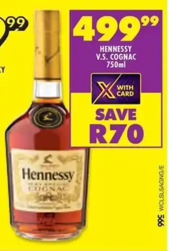 Shoprite HENNESSY V.S. COGNAC 750ml offer