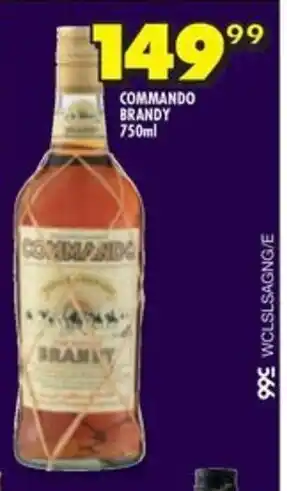 Shoprite COMMANDO BRANDY 750ml offer
