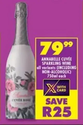 Shoprite ANNABELLE CUVEE SPARKLING WINE all variants 750ml offer