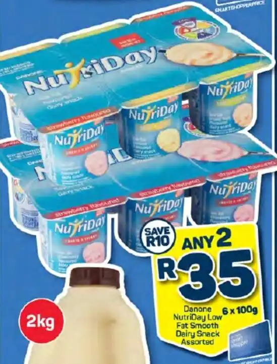 Danone NutriDay Low Fat Smooth Dairy Snack Assorted offer at Pick n Pay