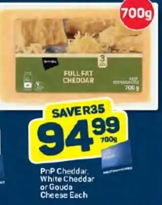 Pick n Pay PnP Cheddar, White Cheddar or Gouda Cheese Each offer