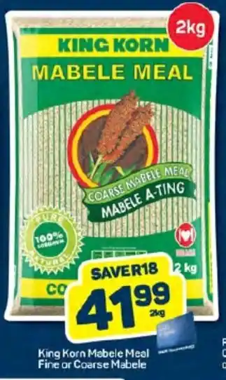 Pick n Pay King Korn Mabele Meal Fine or Coarse Mabele offer