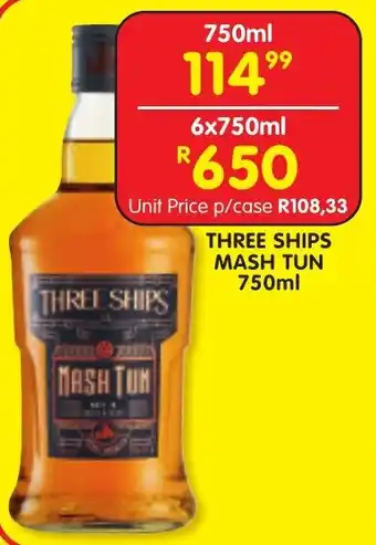 Shoprite Liquor THREE SHIPS MASH TUN 750ml offer
