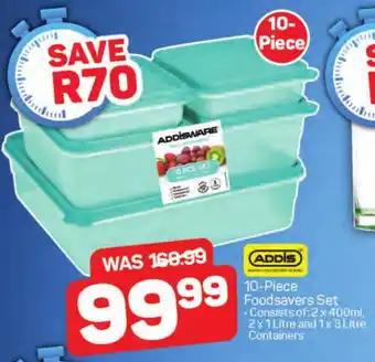 Pick n Pay Hypermarket ADDIS 10-Piece Foodsavers Set offer