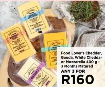 Food Lover's Market Food Lover's Cheddar, Gouda, White Cheddar or Mozzarella 400g offer