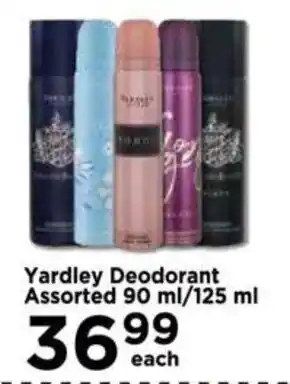 Yardley Deodorant Assorted 90ml/125ml