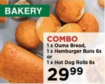 Food Lover's Market 1x Ouma Bread, 1x Hamburger Buns 6s or 1x Hot Dog Rolls 6s offer